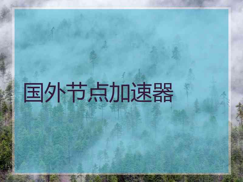 国外节点加速器