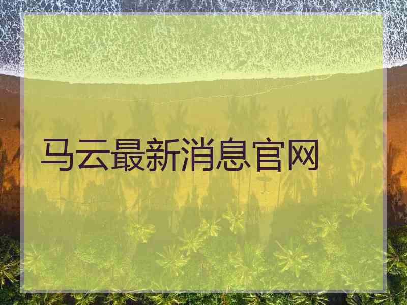 马云最新消息官网