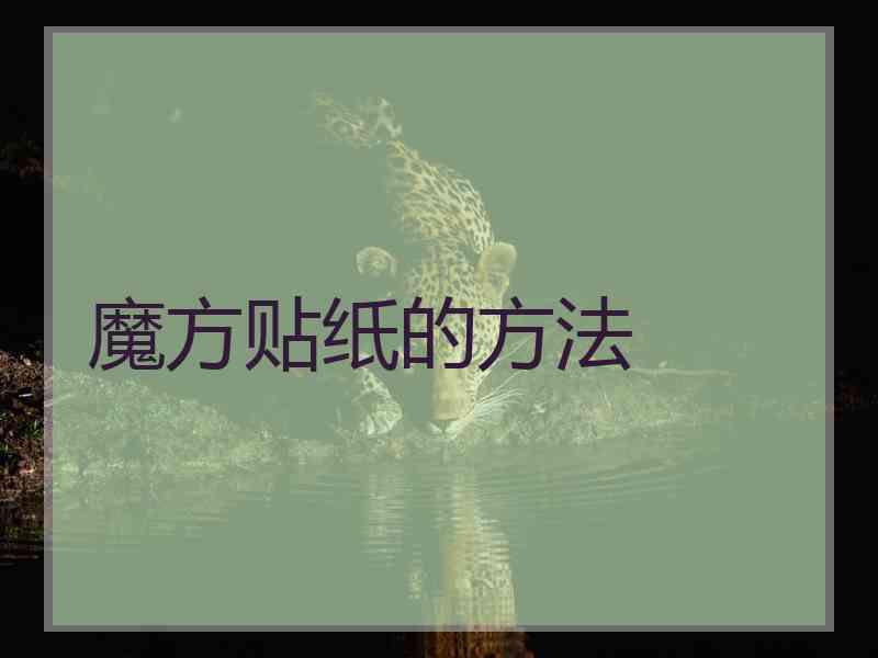 魔方贴纸的方法