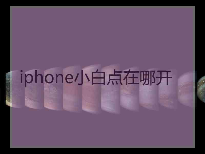iphone小白点在哪开