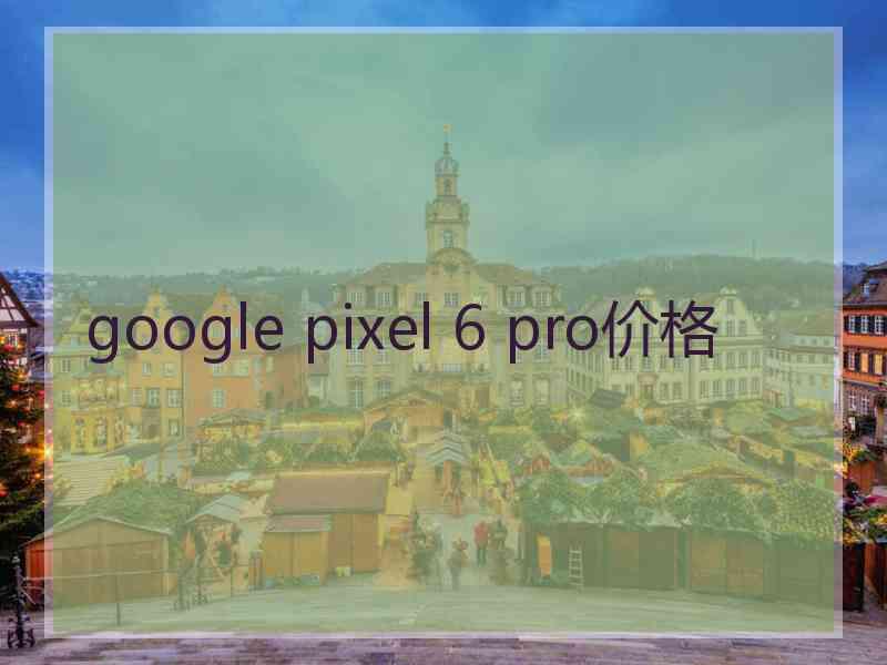 google pixel 6 pro价格