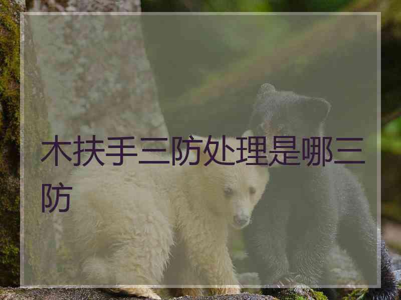 木扶手三防处理是哪三防