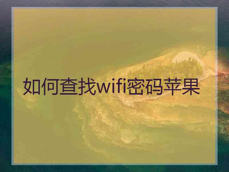 如何查找wifi密码苹果