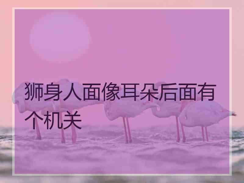 狮身人面像耳朵后面有个机关