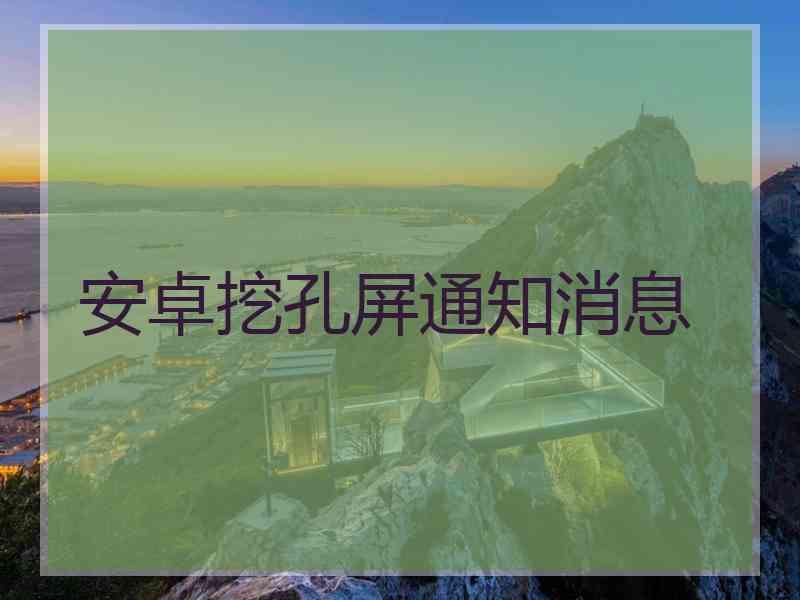 安卓挖孔屏通知消息