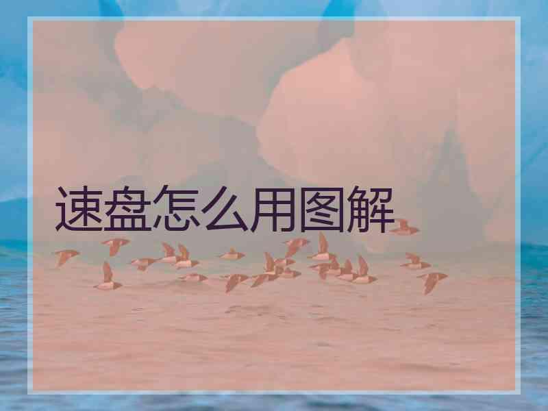 速盘怎么用图解