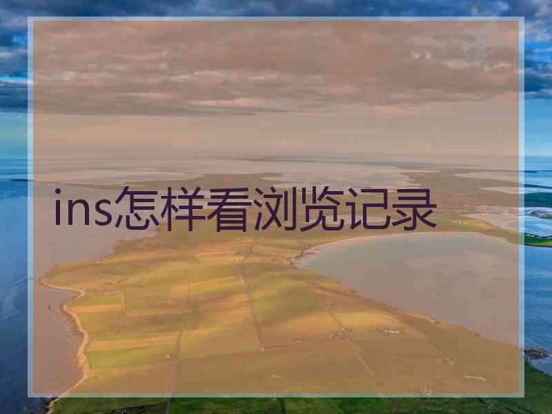 ins怎样看浏览记录