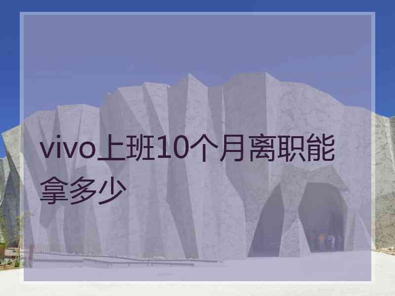 vivo上班10个月离职能拿多少