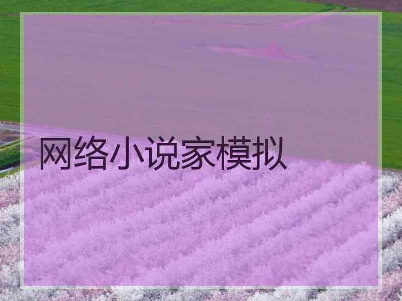 网络小说家模拟