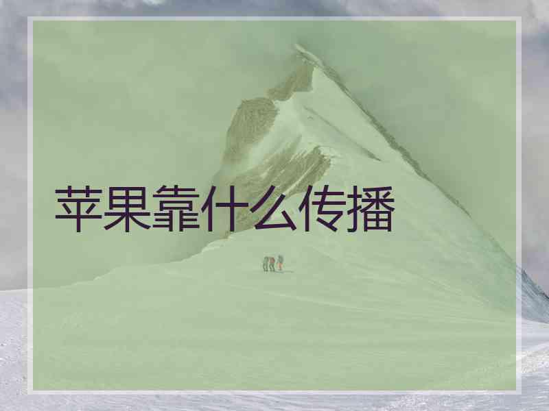 苹果靠什么传播