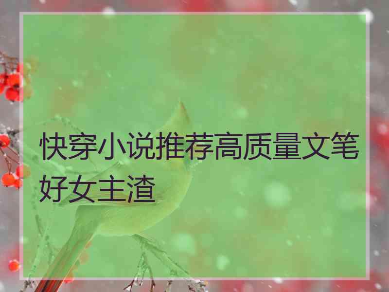 快穿小说推荐高质量文笔好女主渣