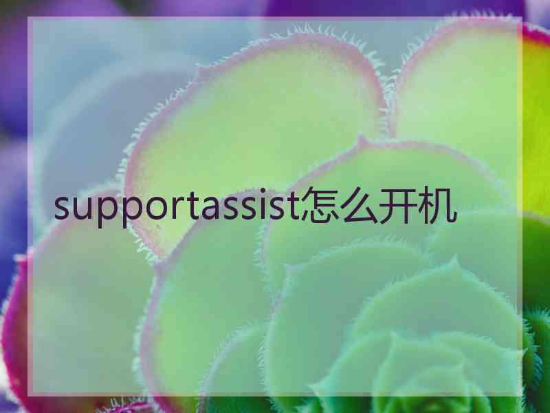 supportassist怎么开机