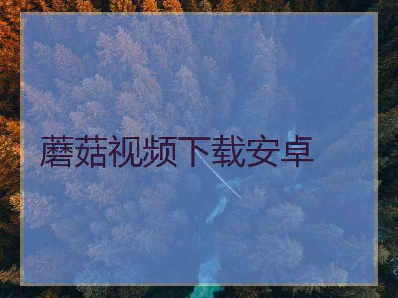 蘑菇视频下载安卓