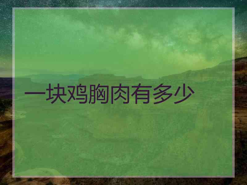 一块鸡胸肉有多少
