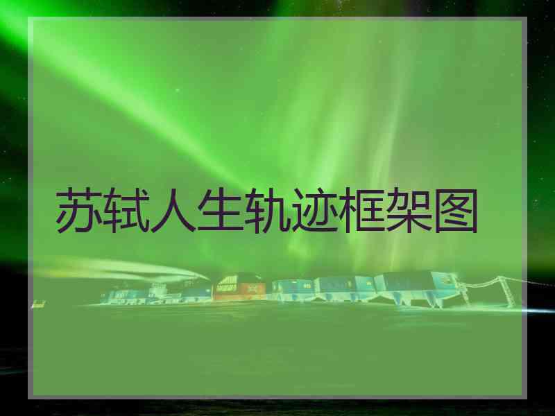 苏轼人生轨迹框架图