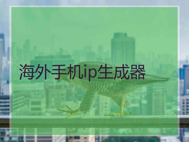 海外手机ip生成器