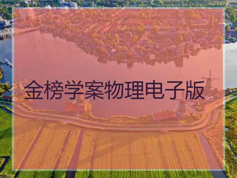 金榜学案物理电子版