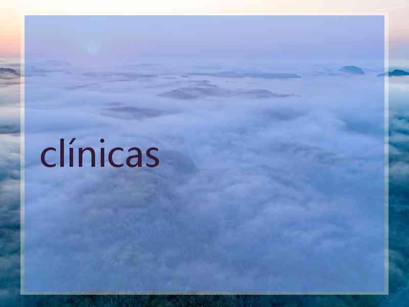 clínicas