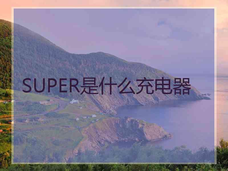 SUPER是什么充电器