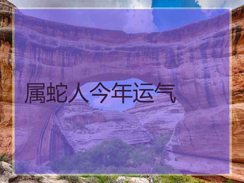 属蛇人今年运气