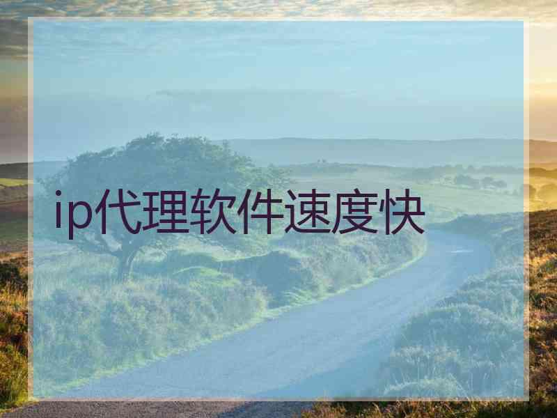 ip代理软件速度快
