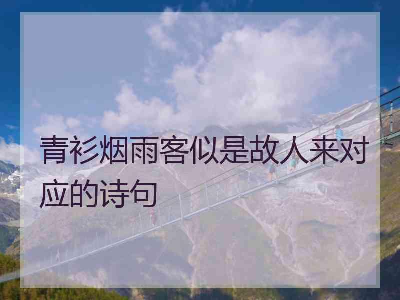 青衫烟雨客似是故人来对应的诗句