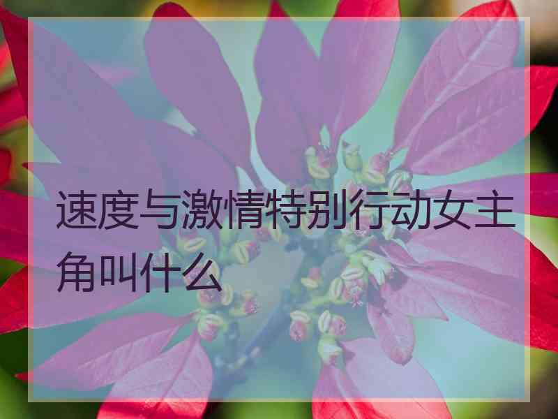 速度与激情特别行动女主角叫什么