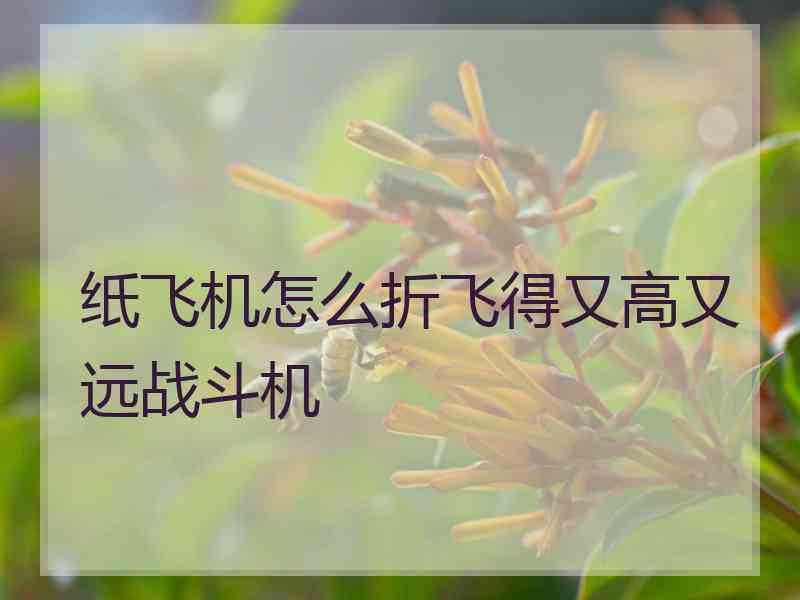 纸飞机怎么折飞得又高又远战斗机