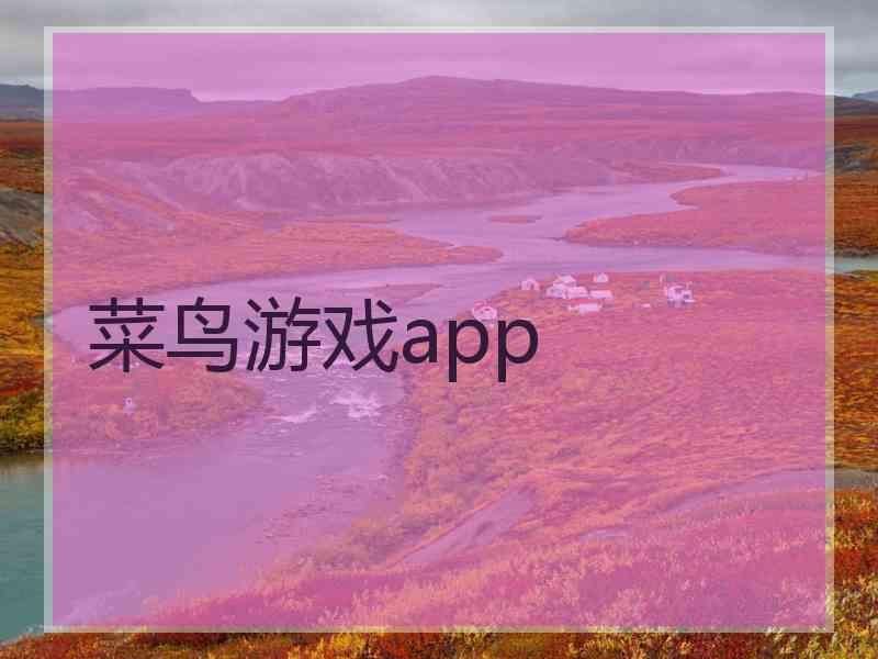菜鸟游戏app