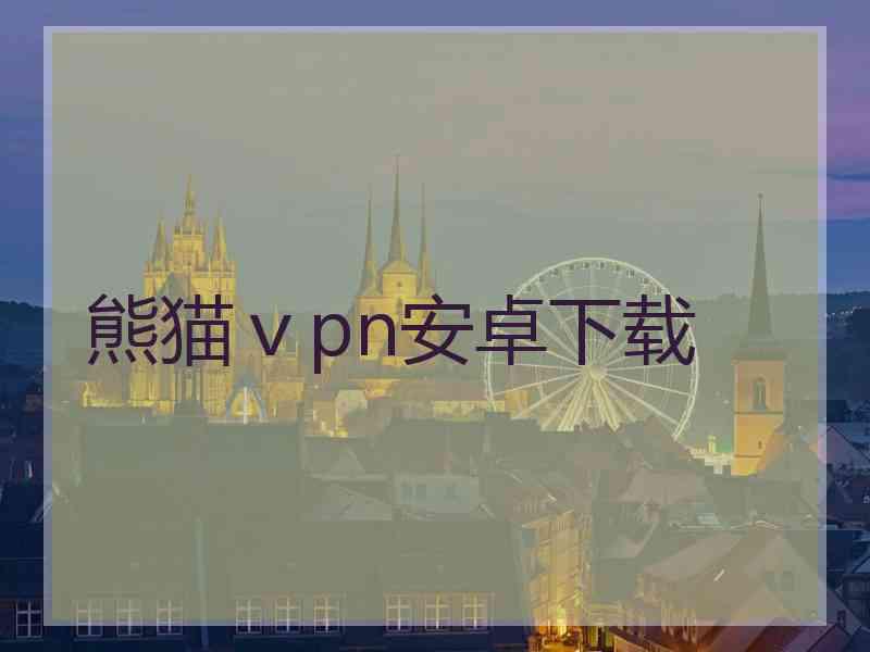熊猫ⅴpn安卓下载