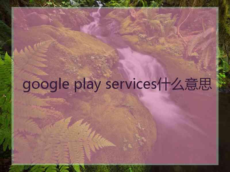 google play services什么意思