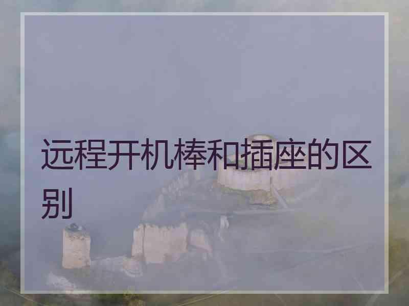 远程开机棒和插座的区别