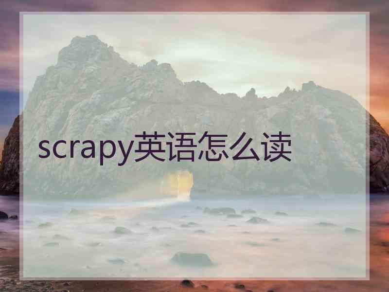scrapy英语怎么读