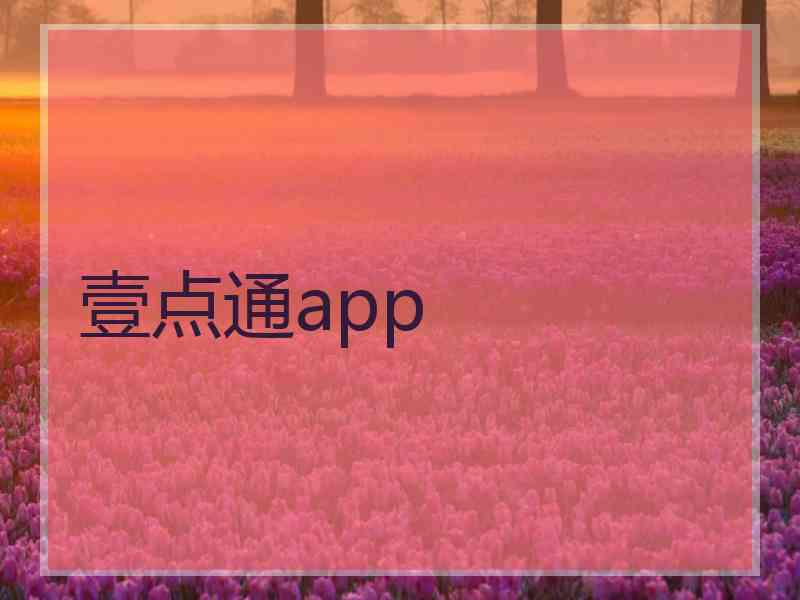 壹点通app