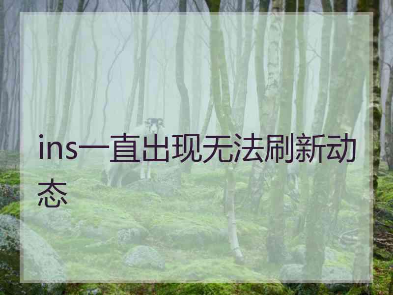 ins一直出现无法刷新动态