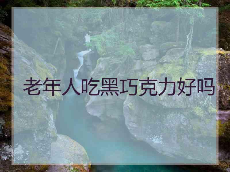 老年人吃黑巧克力好吗