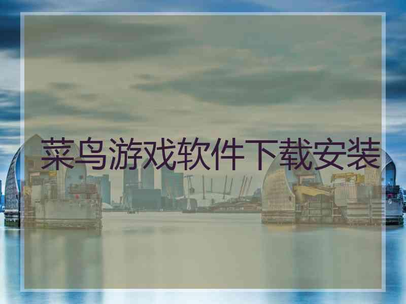 菜鸟游戏软件下载安装