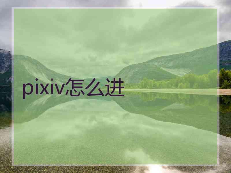 pixiv怎么进