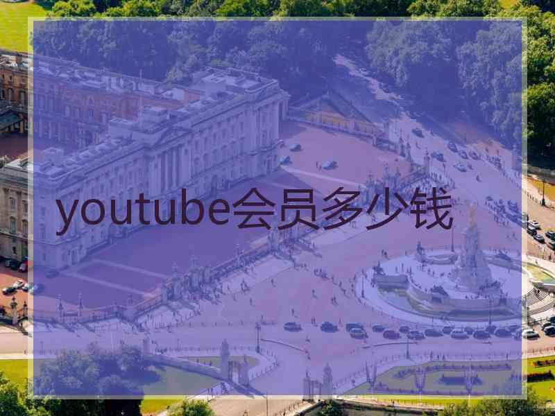 youtube会员多少钱