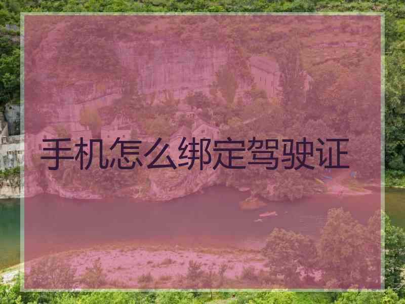 手机怎么绑定驾驶证