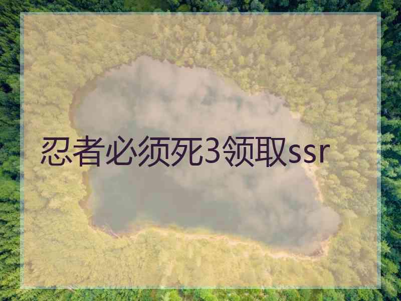忍者必须死3领取ssr