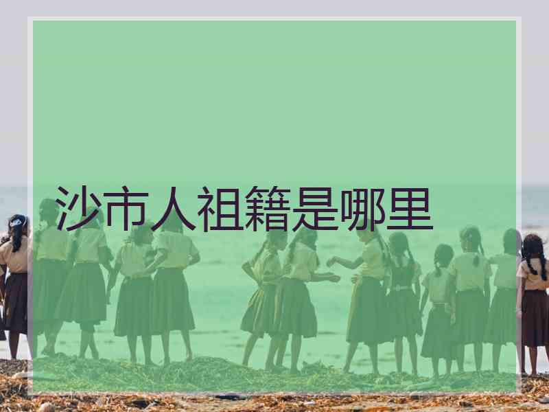 沙市人祖籍是哪里