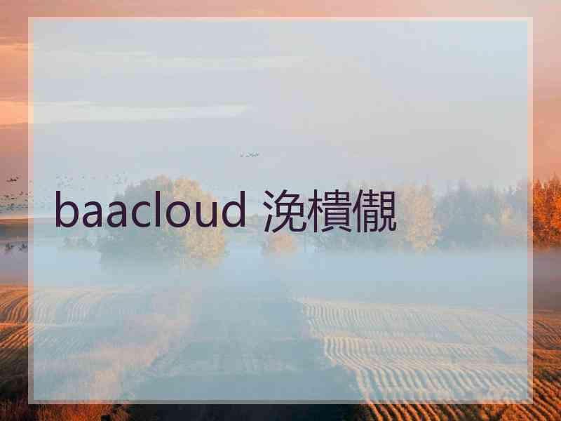 baacloud 浼樻儬