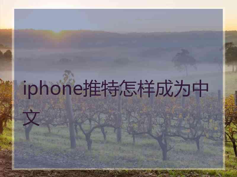 iphone推特怎样成为中文