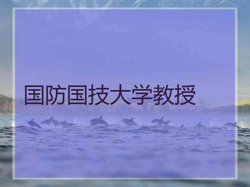 国防国技大学教授