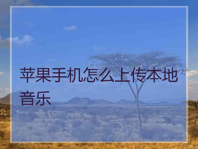 苹果手机怎么上传本地音乐