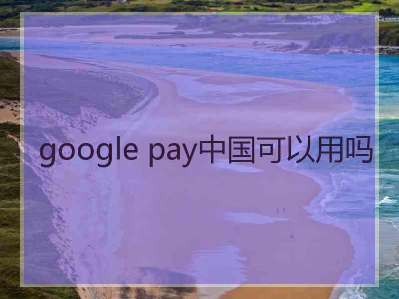 google pay中国可以用吗