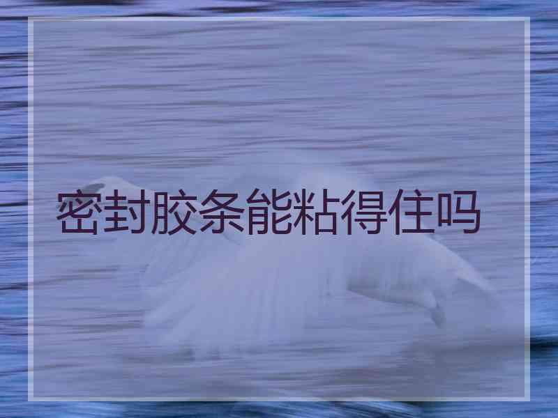 密封胶条能粘得住吗