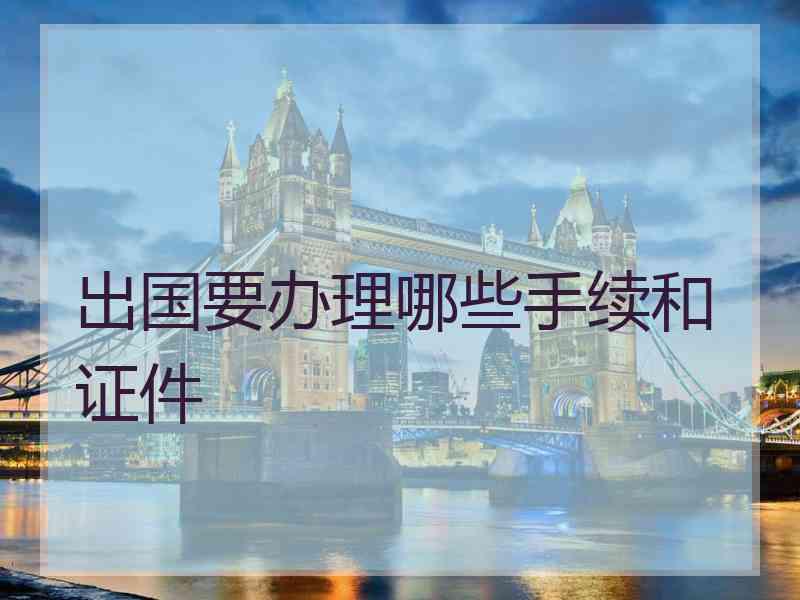 出国要办理哪些手续和证件