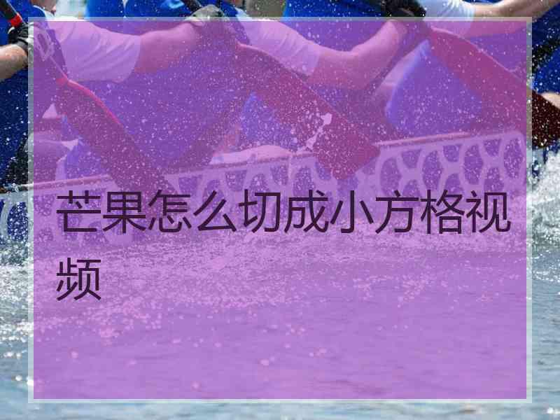 芒果怎么切成小方格视频